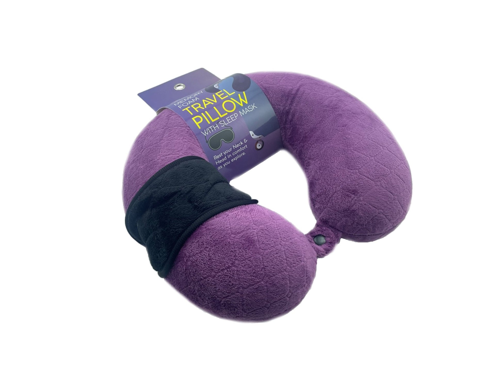 Memory Foam Travel Pillow with Sleep Mask - Health & Longevity Life