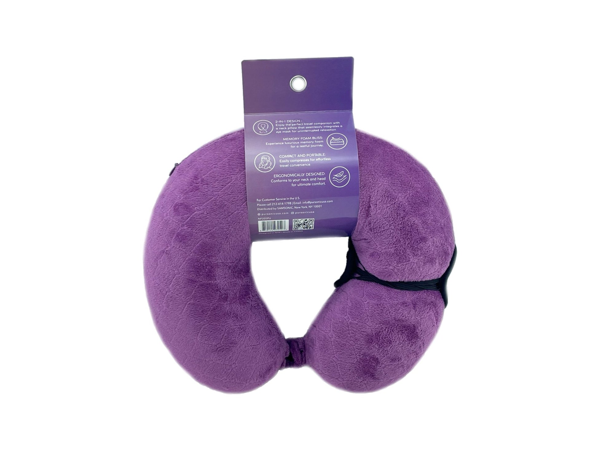 Memory Foam Travel Pillow with Sleep Mask - Health & Longevity Life