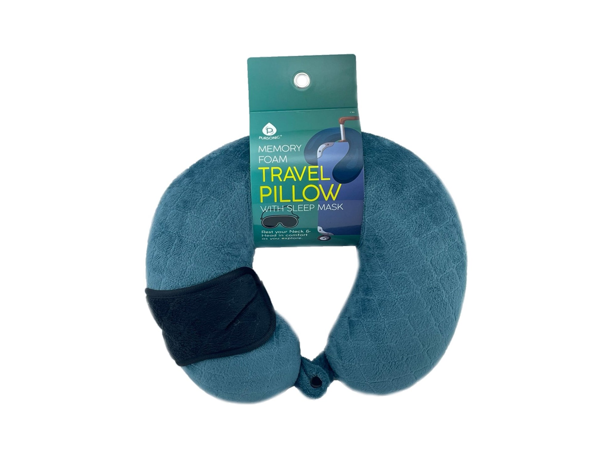 Memory Foam Travel Pillow with Sleep Mask - Health & Longevity Life