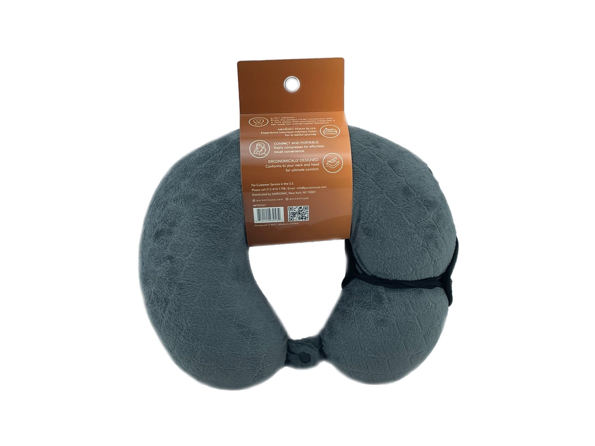 Memory Foam Travel Pillow with Sleep Mask - Health & Longevity Life