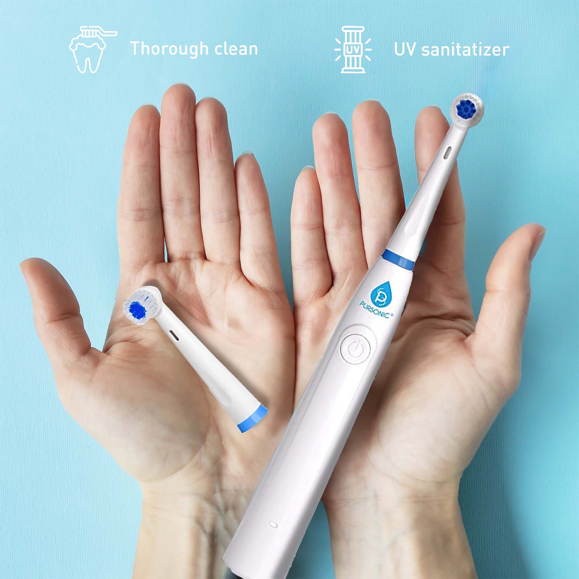 Pursonic Advanced Smile Care Bundle – LED Whitening Kit, Whitening Strips, & Electric Toothbrush - Health & Longevity Life