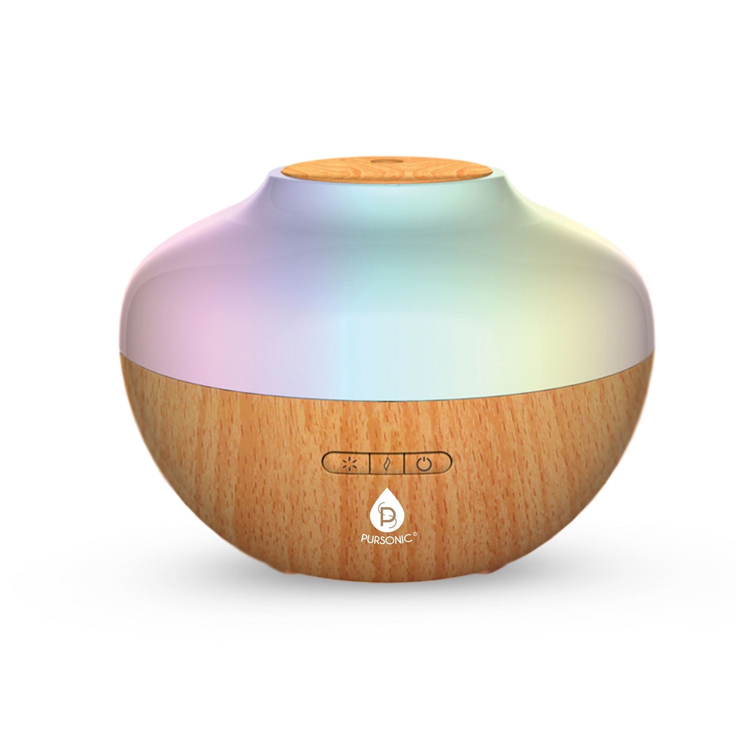 Pursonic Aromatherapy Diffuser & Essential Oil Set - Ultrasonic Top 3 Oils - 300ml with 2 Mist Settings 7 Ambient Light Settings - Health & Longevity Life