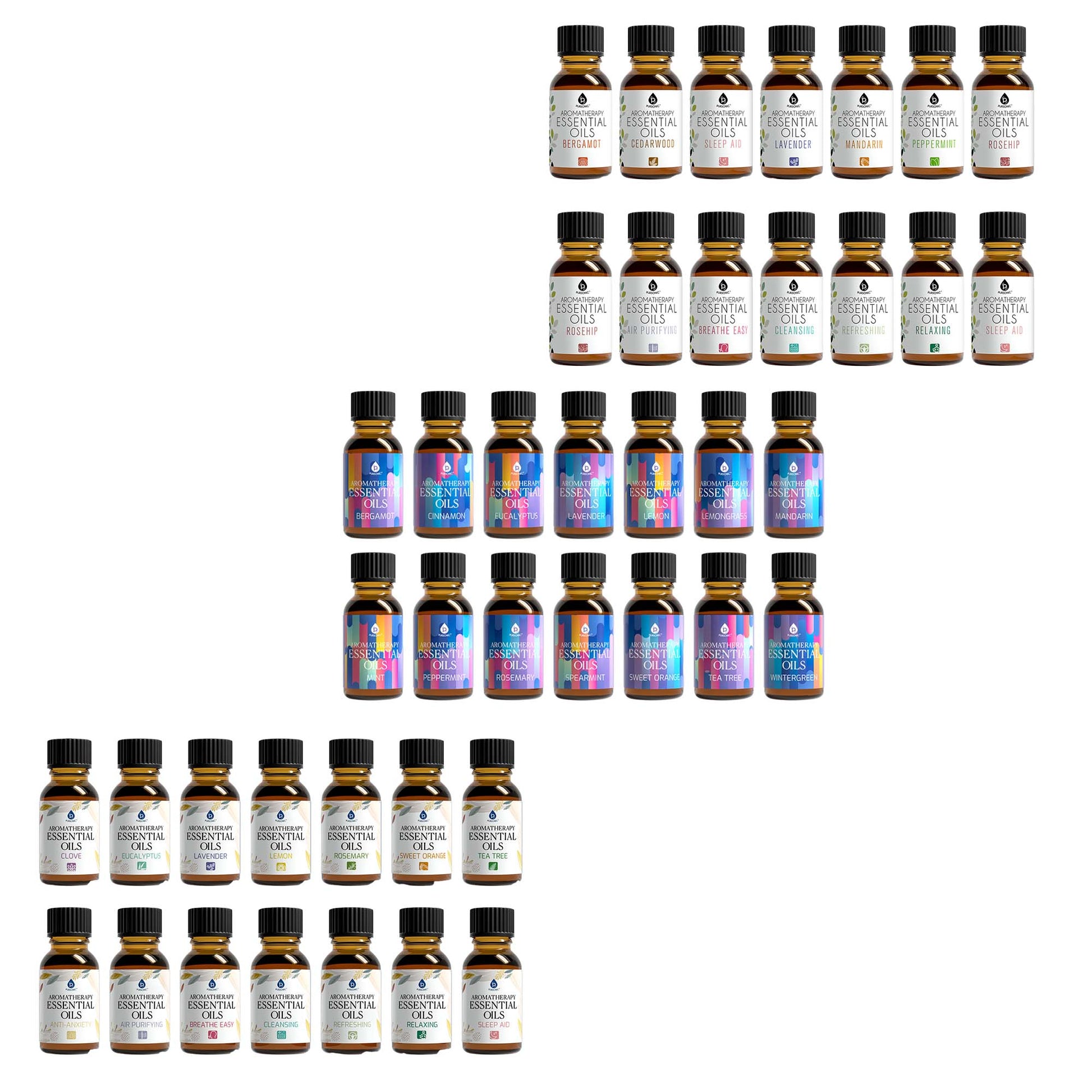 Pursonic Aromatherapy Lovers – Triple 14 - Pack Essential Oils Collection - Health & Longevity Life