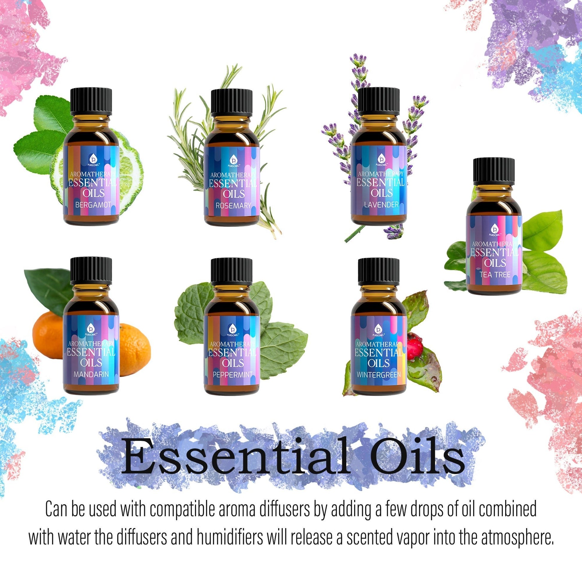 Pursonic Aromatherapy Lovers – Triple 14 - Pack Essential Oils Collection - Health & Longevity Life