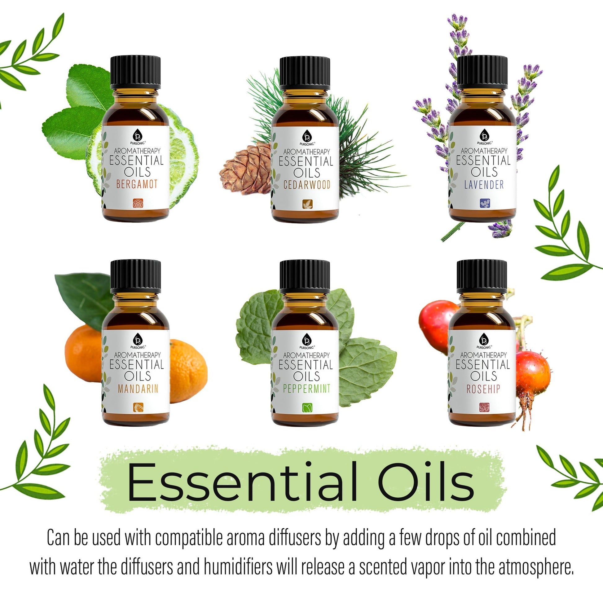 Pursonic Aromatherapy Lovers – Triple 14 - Pack Essential Oils Collection - Health & Longevity Life