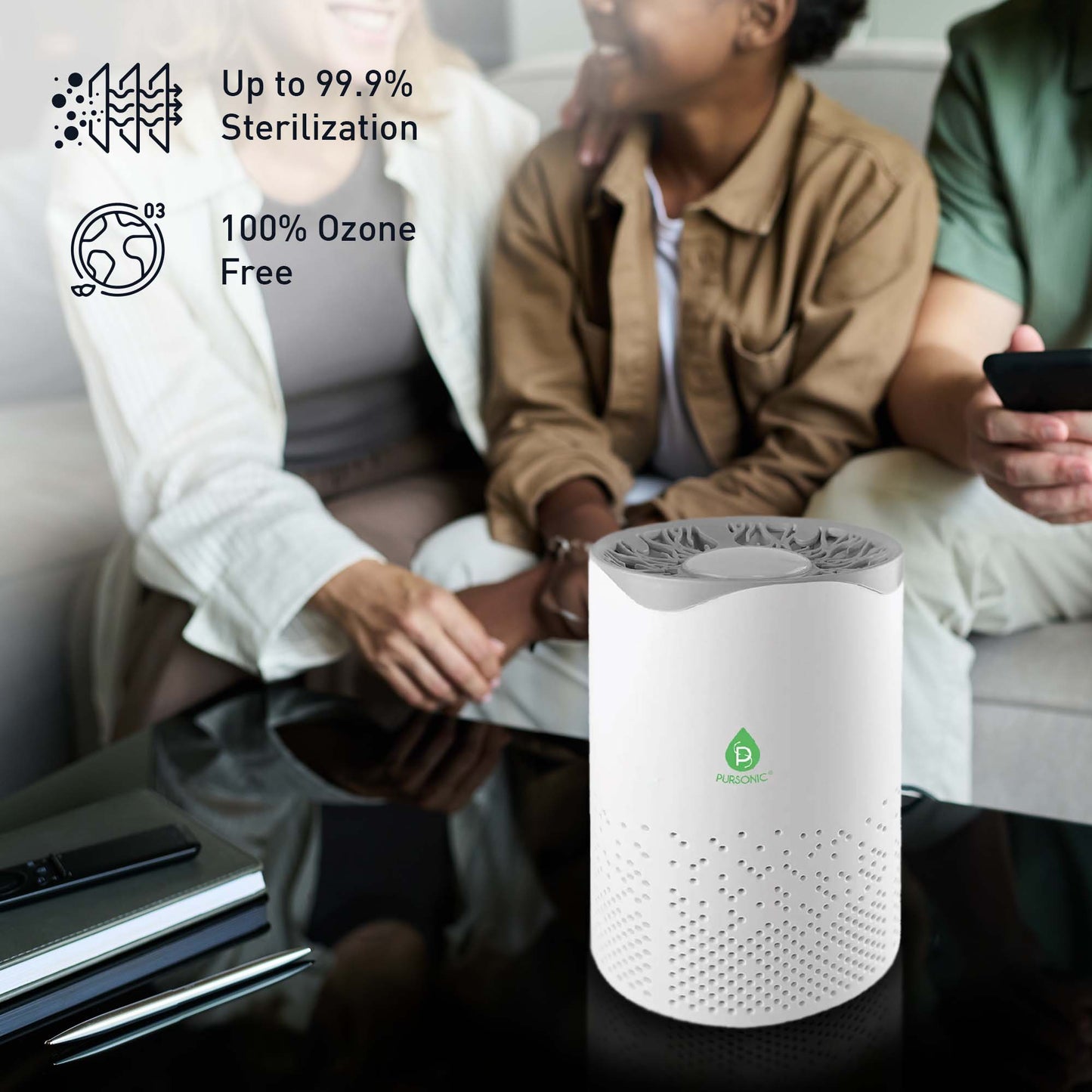 Pursonic Fresh Air & Aromatherapy Bundle – True HEPA Air Purifier & Essential Oil Diffuser - Health & Longevity Life