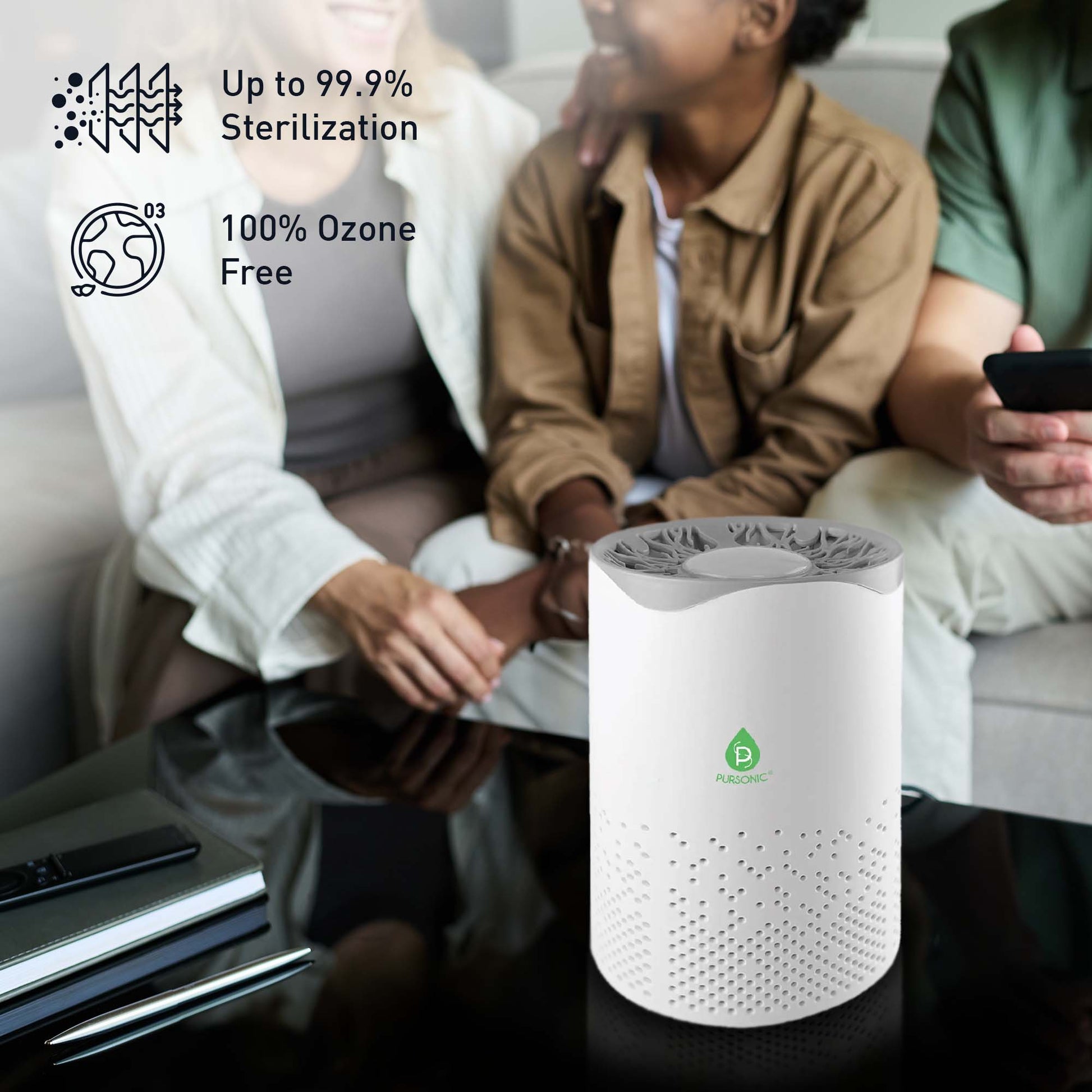 Pursonic Fresh Air & Aromatherapy Bundle – True HEPA Air Purifier & Essential Oil Diffuser - Health & Longevity Life