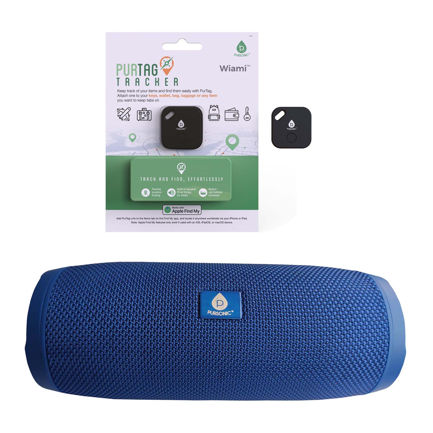 Pursonic Wireless Audio & Smart Tracking Essentials – Speaker and Purtag Bundle - Health & Longevity Life