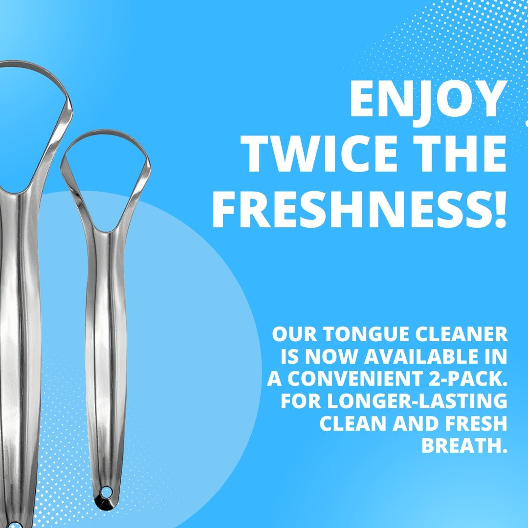 Stainless Steel Tongue Cleaner – 2 Pack - Health & Longevity Life