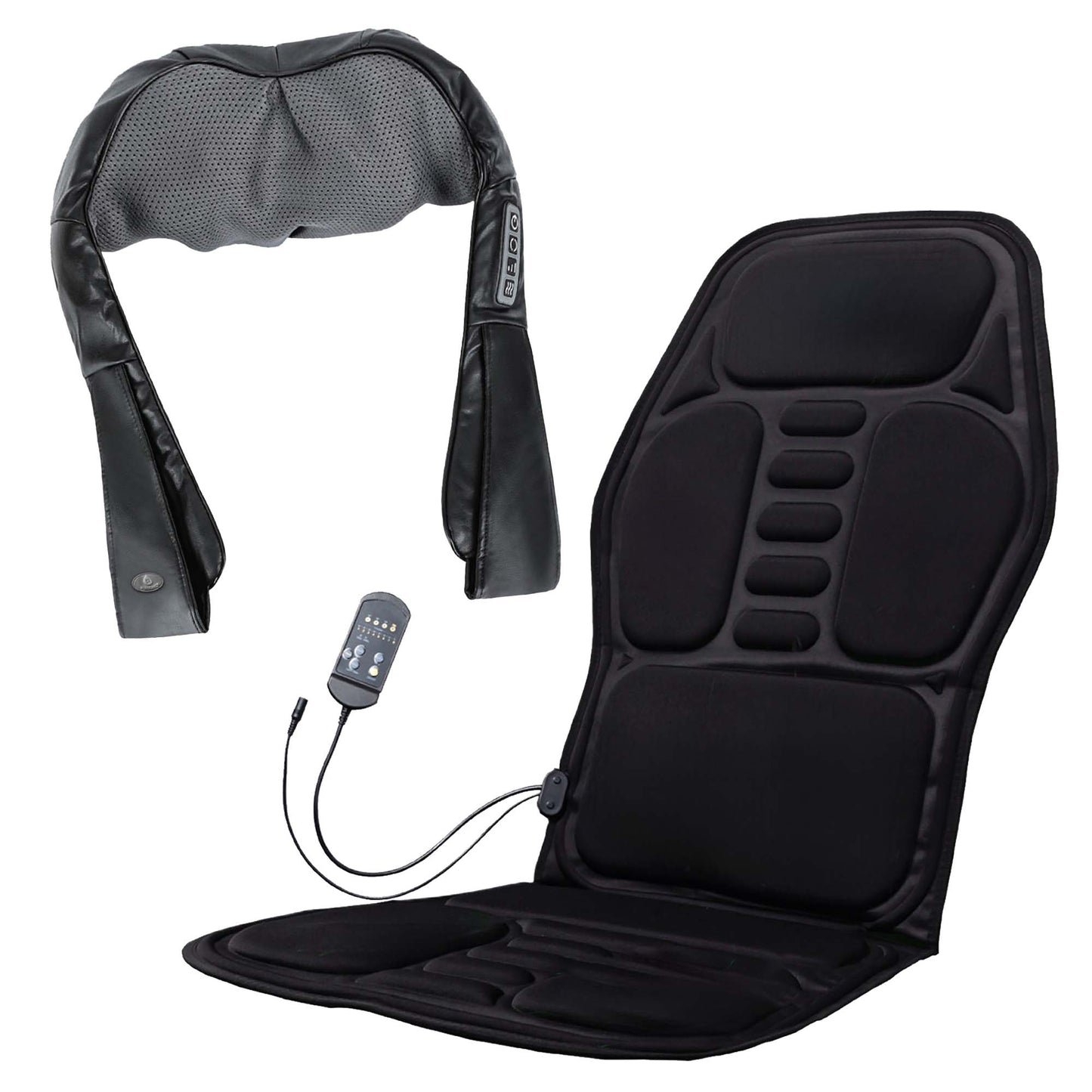 Ultimate Home & Office Massage Bundle - Pursonic 3D Shiatsu Heating Back & Neck Massager and Pursonic Chair Cushion with Heat & Vibration for Full - Body Relaxation - Health & Longevity Life