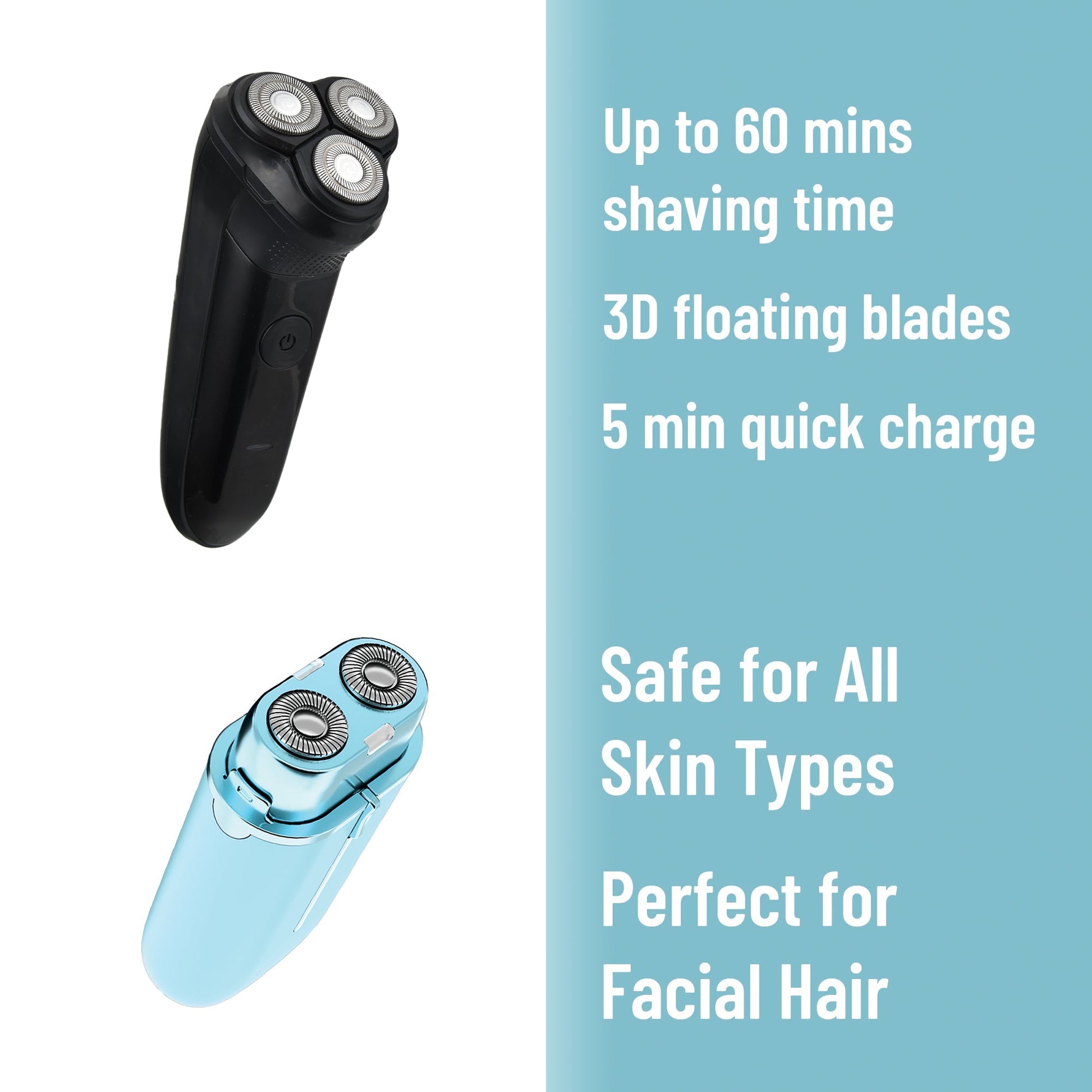 Ultimate Shaving Power Bundle: Mario Lopez Men's Rechargeable Electric Shaver & Painless Electric Shaver - Health & Longevity Life