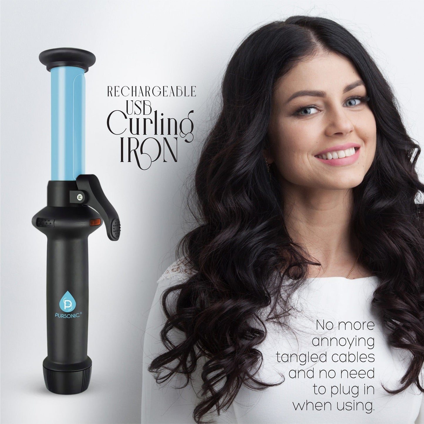 USB Rechargeable Mini Curling Iron - Health & Longevity Life