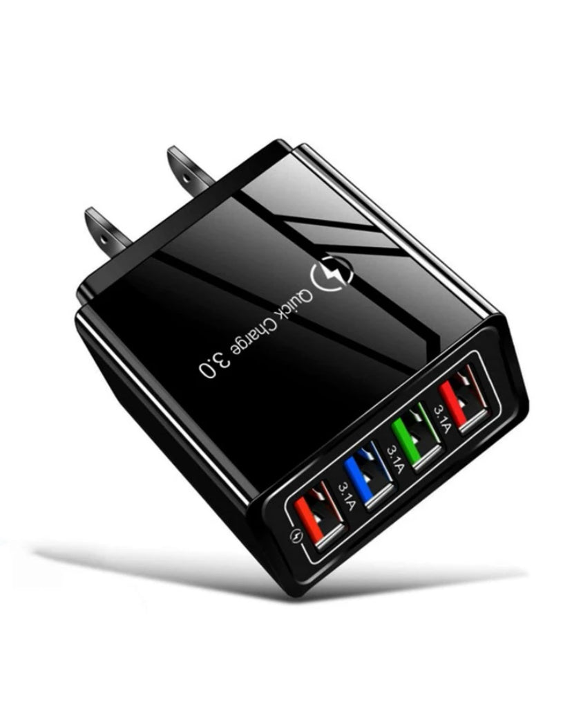 USB Wall Charger Plug Block Cube 4 Port Portable Quick Charger - Health & Longevity Life
